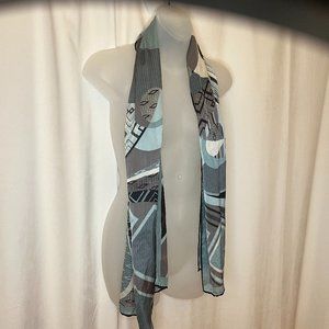 100% silk scarf with hand rolled edges